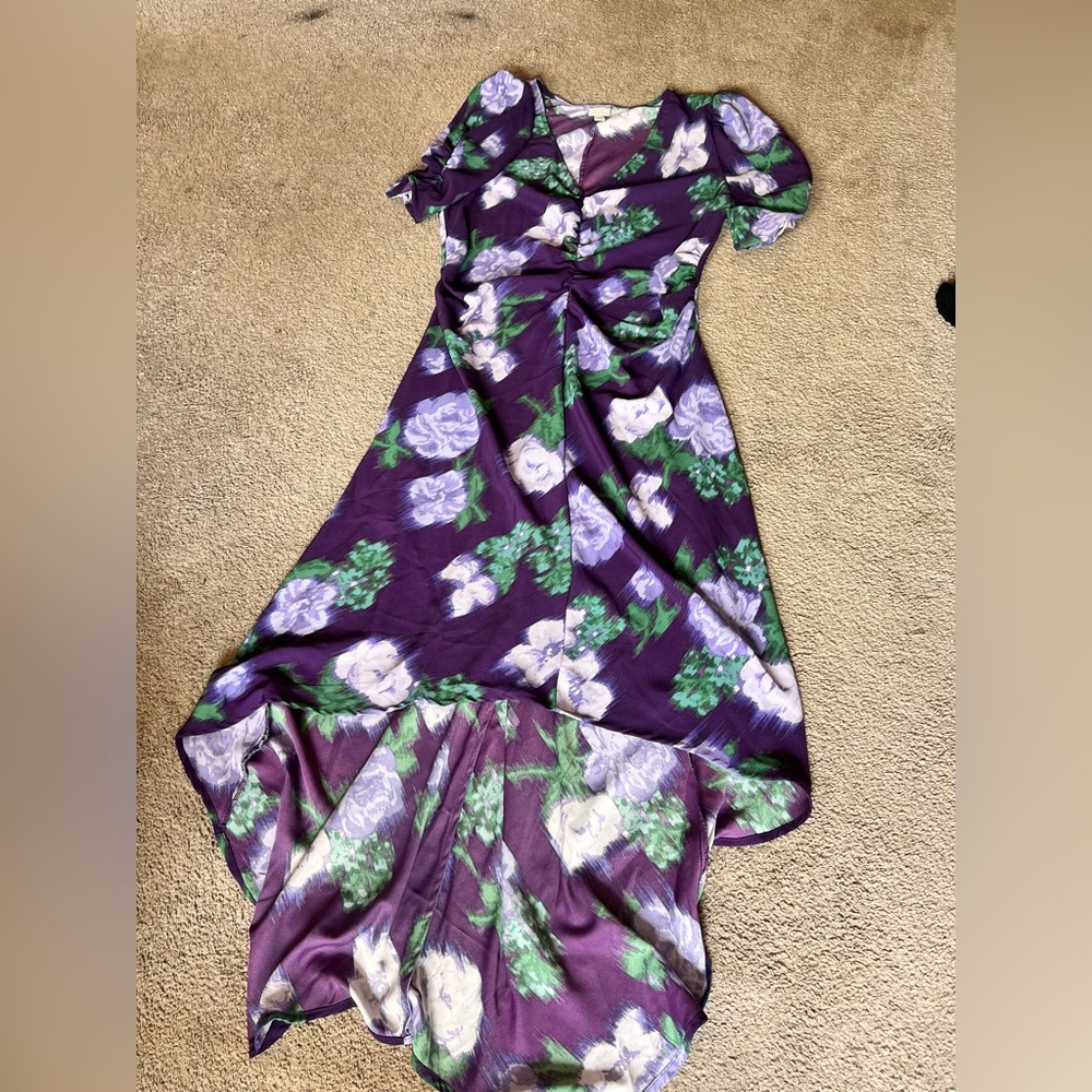 A New Day Purple Floral High Low Dress